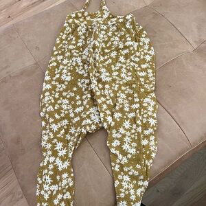 Floral Mustard Jumpsuit